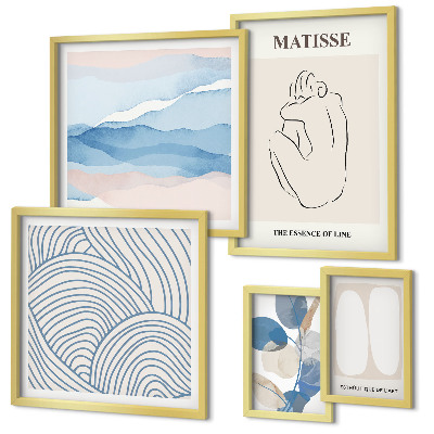 Bildergalerie-set für die wand Stilvolle abstrakte Naturgrafiken