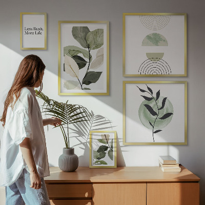 Modernes wandbilder-set Stilvolle Pflanzen-Innenraumgrafiken