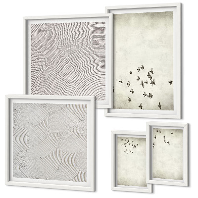 Modernes wandbilder-set Minimalistische Vogelmalerei