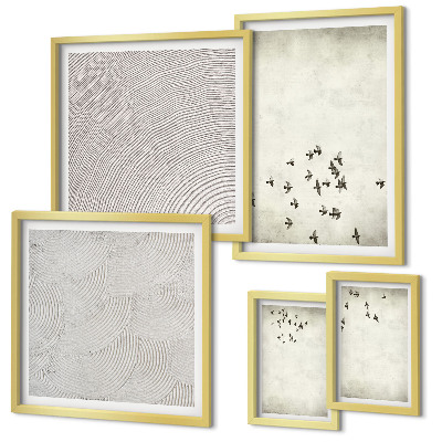 Modernes wandbilder-set Minimalistische Vogelmalerei