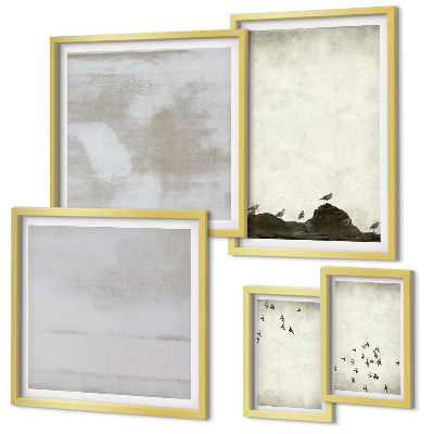 Bildergalerie-set für die wand Minimalistische Vögel im Flug