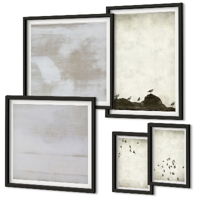Bildergalerie-set für die wand Minimalistische Vögel im Flug