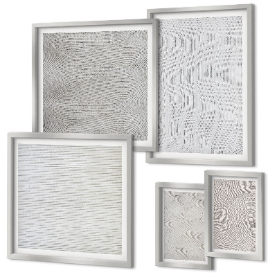 Modernes wandbilder-set Sandmuster Strukturen Geometrie