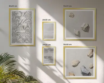 Bilderset fürs Sofa mit modernen minimalistischen Texturen