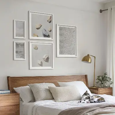 Bilderset fürs Sofa mit modernen minimalistischen Texturen