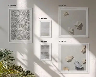 Bilderset fürs Sofa mit modernen minimalistischen Texturen