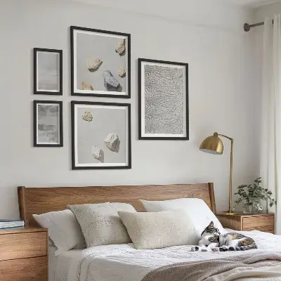 Bilderset fürs Sofa mit modernen minimalistischen Texturen