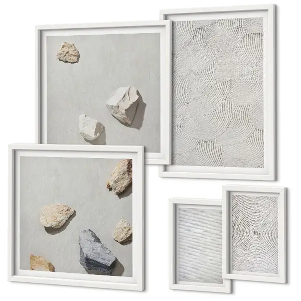 Geometrische Pappsteine Bildergalerie-Set für die Wand