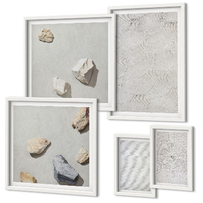 Bildergalerie-set für die wand Geometrische Pappsteine