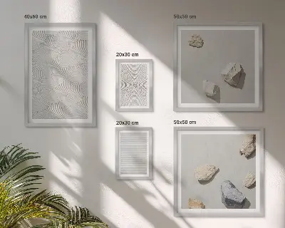 Geometrische Pappsteine Bildergalerie-Set für die Wand