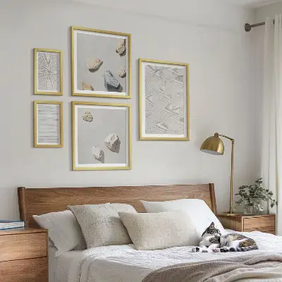 Geometrische Pappsteine Bildergalerie-Set für die Wand