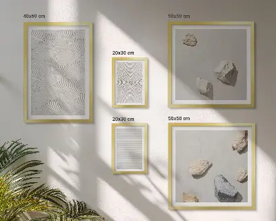 Geometrische Pappsteine Bildergalerie-Set für die Wand