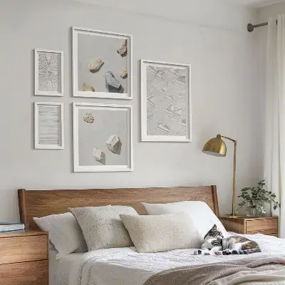 Geometrische Pappsteine Bildergalerie-Set für die Wand