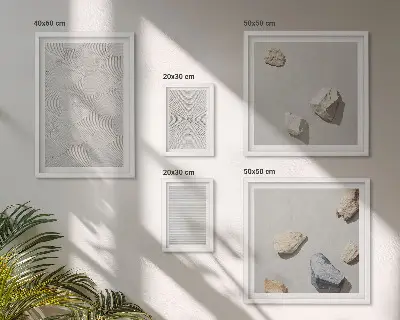 Geometrische Pappsteine Bildergalerie-Set für die Wand