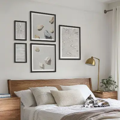 Geometrische Pappsteine Bildergalerie-Set für die Wand