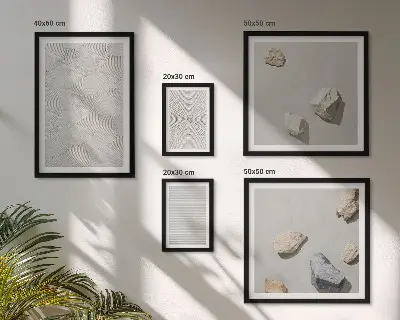 Geometrische Pappsteine Bildergalerie-Set für die Wand