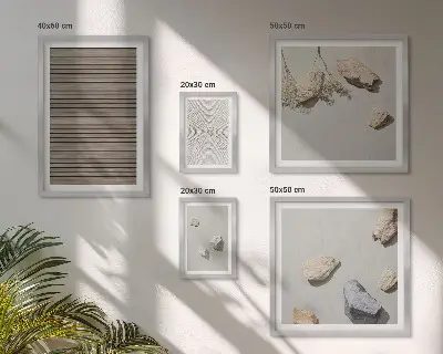 Bildergalerien-Set für die Wand natürliche Texturen von Holz und Steinen