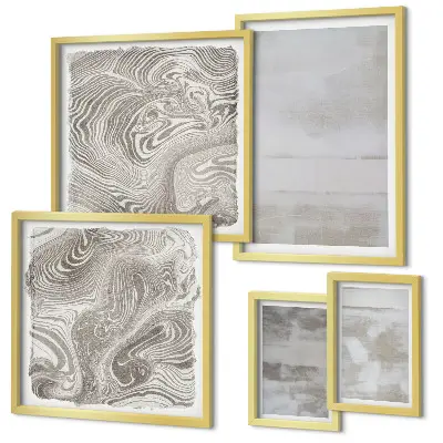 Bildergalerie-Set für die Wand in moderner Optik mit abgenutzten Texturen