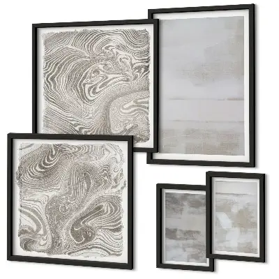Bildergalerie-Set für die Wand in moderner Optik mit abgenutzten Texturen