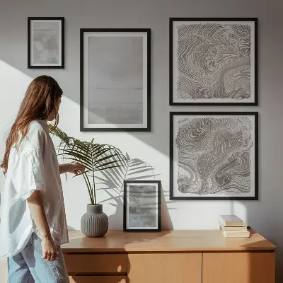 Bildergalerie-Set für die Wand in moderner Optik mit abgenutzten Texturen
