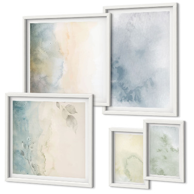 Modernes wandbilder-set Pastellfarben auf Leinwand