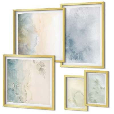 Modernes wandbilder-set Pastellfarben auf Leinwand