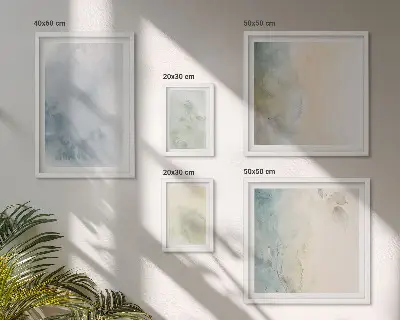 Modernes Wandbilder-Set pastellfarbene Motive auf Leinwand
