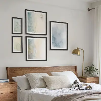 Modernes Wandbilder-Set pastellfarbene Motive auf Leinwand