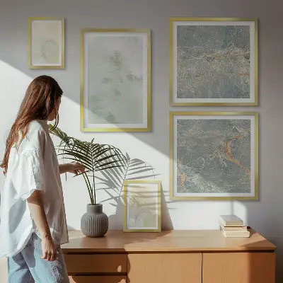 Bildergalerie-Set für die Wand mit Pastellfarben-Aquarelltexturen