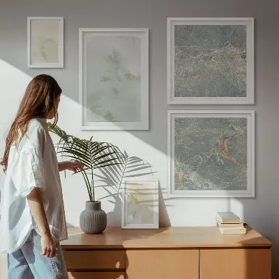 Bildergalerie-Set für die Wand mit Pastellfarben-Aquarelltexturen