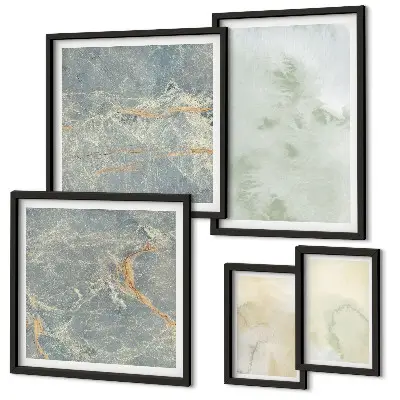 Bildergalerie-Set für die Wand mit Pastellfarben-Aquarelltexturen