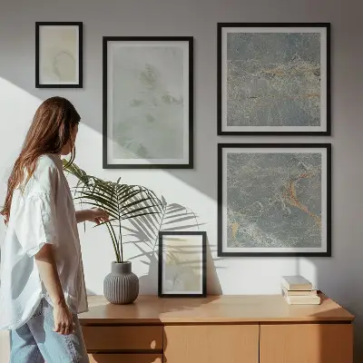 Bildergalerie-Set für die Wand mit Pastellfarben-Aquarelltexturen