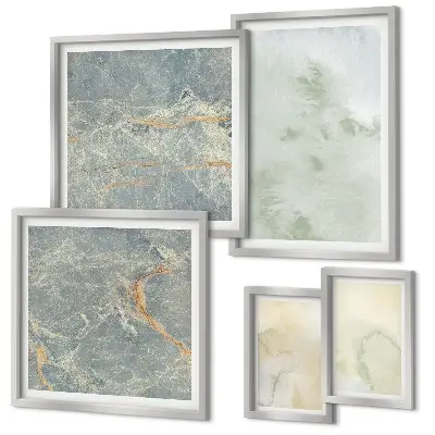 Bildergalerie-Set für die Wand mit Pastellfarben-Aquarelltexturen