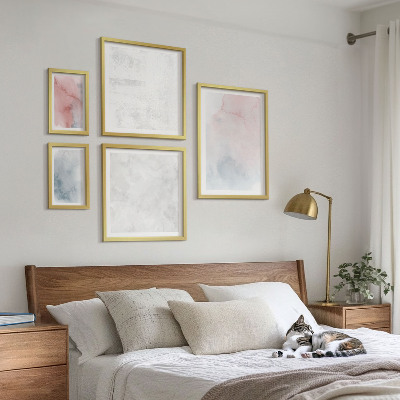 Bildergalerie-set für die wand Pastellfarbene Aquarelltexturen