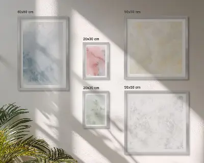 Modernes Wandbilder-Set mit Pastellfarben auf Leinwand