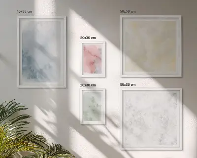 Modernes Wandbilder-Set mit Pastellfarben auf Leinwand