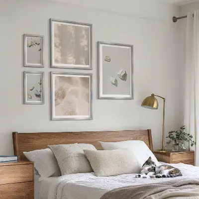 Bilderset für das Sofa Boho-Wanddekoration aus Steinen