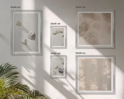 Bilderset für das Sofa Boho-Wanddekoration aus Steinen