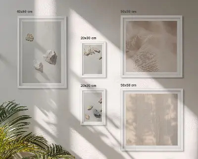 Bilderset für das Sofa Boho-Wanddekoration aus Steinen