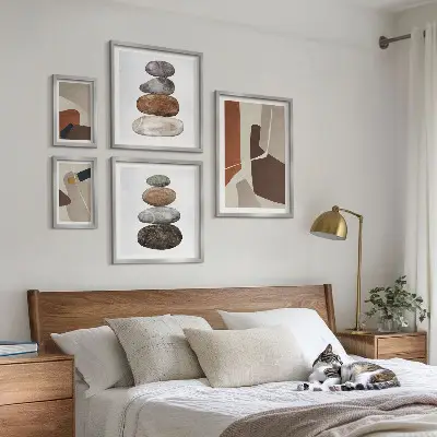 Bildergalerie-Set für die Wand mit abstrakter Boho-Kunst