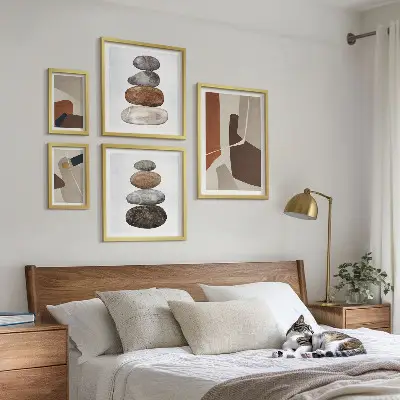 Bildergalerie-Set für die Wand mit abstrakter Boho-Kunst