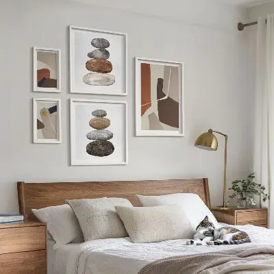 Bildergalerie-Set für die Wand mit abstrakter Boho-Kunst