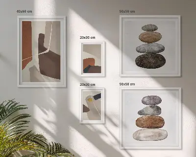 Bildergalerie-Set für die Wand mit abstrakter Boho-Kunst