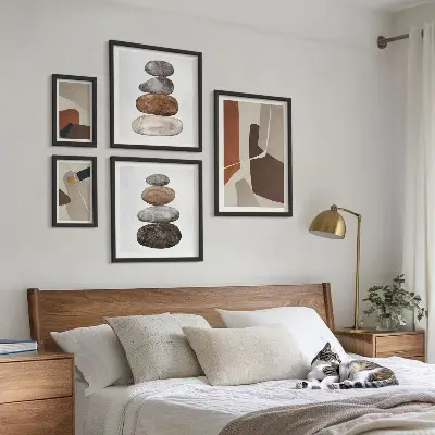 Bildergalerie-Set für die Wand mit abstrakter Boho-Kunst