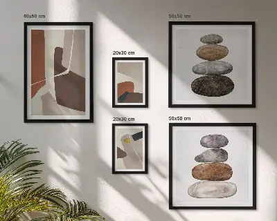 Bildergalerie-Set für die Wand mit abstrakter Boho-Kunst
