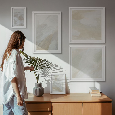 Modernes wandbilder-set Abstrakte Malerei mit dem Pinsel