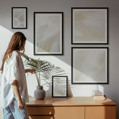 Modernes wandbilder-set Abstrakte Malerei mit dem Pinsel