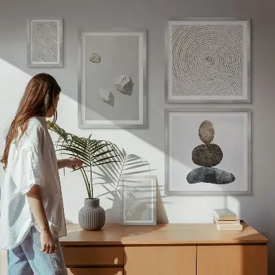 Bilderset fürs Sofa moderne Sandstein-Optik