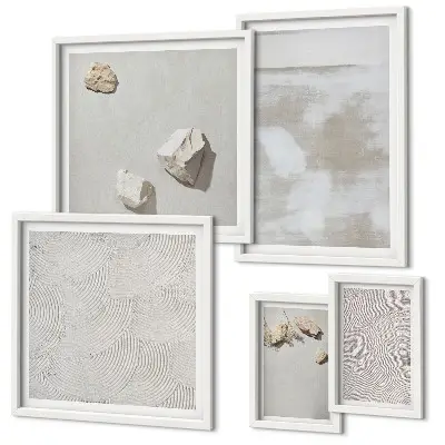 Bildergalerie-Set für die Wand mit Boho-Textur aus Sandsteinen