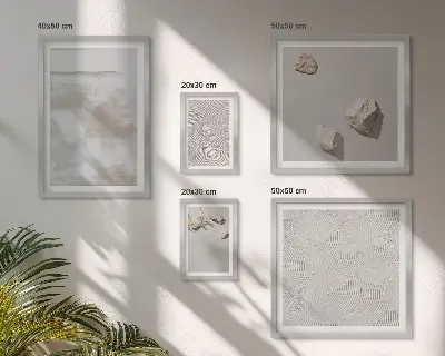 Bildergalerie-Set für die Wand mit Boho-Textur aus Sandsteinen